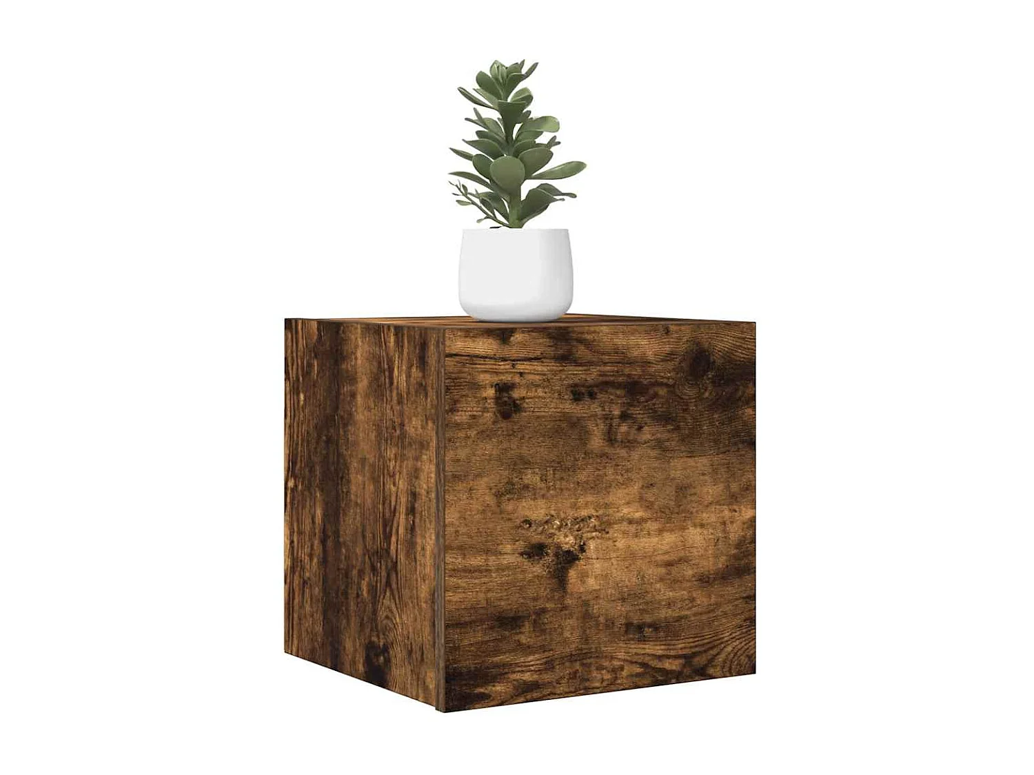 Mueble TV de pared Roble ahumado 30,5x30x30 cm