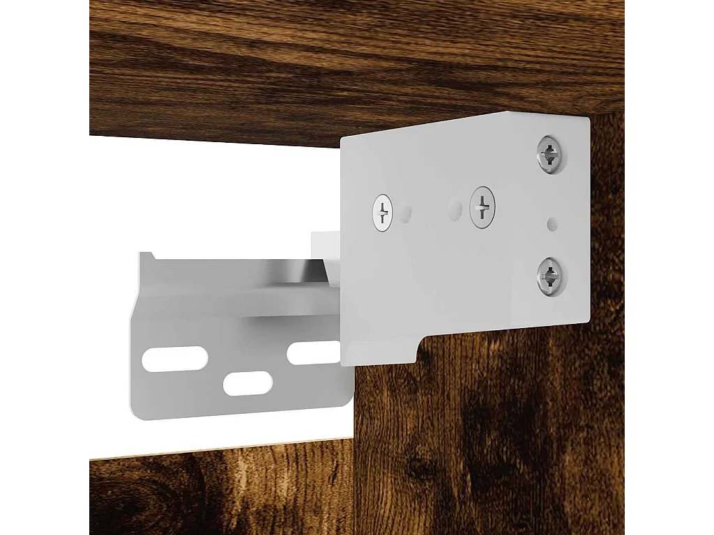 Mueble TV de pared Roble ahumado 30,5x30x30 cm