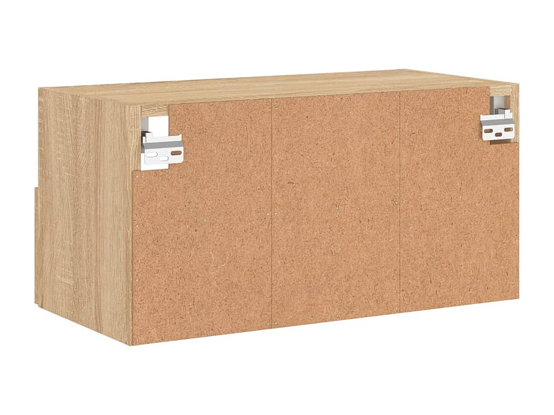 Sonoma eiken wandmeubel 60x30x30 cm bewerkt hout