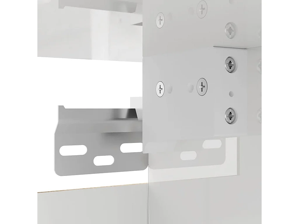 Mobile porta TV a parete Bianco lucido 30,5x30x30 cm