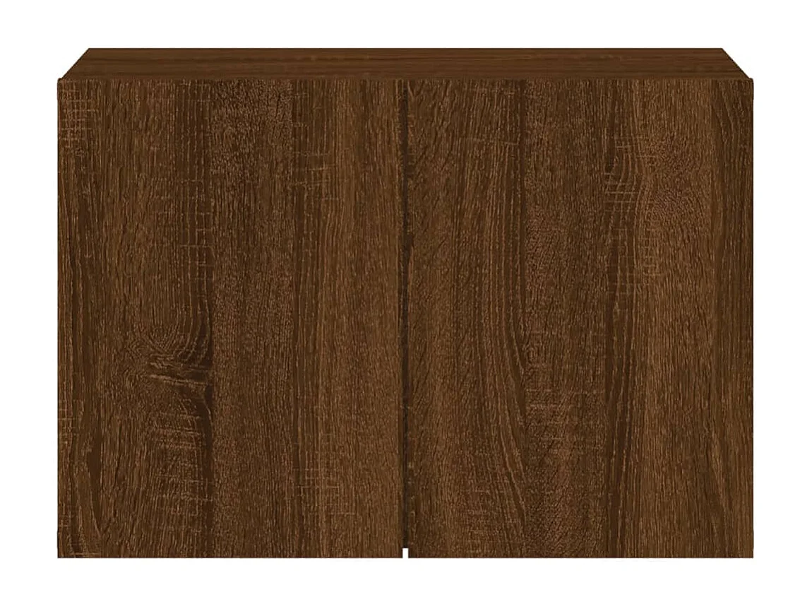 Mobile TV sospeso in rovere marrone 60x30x41 cm