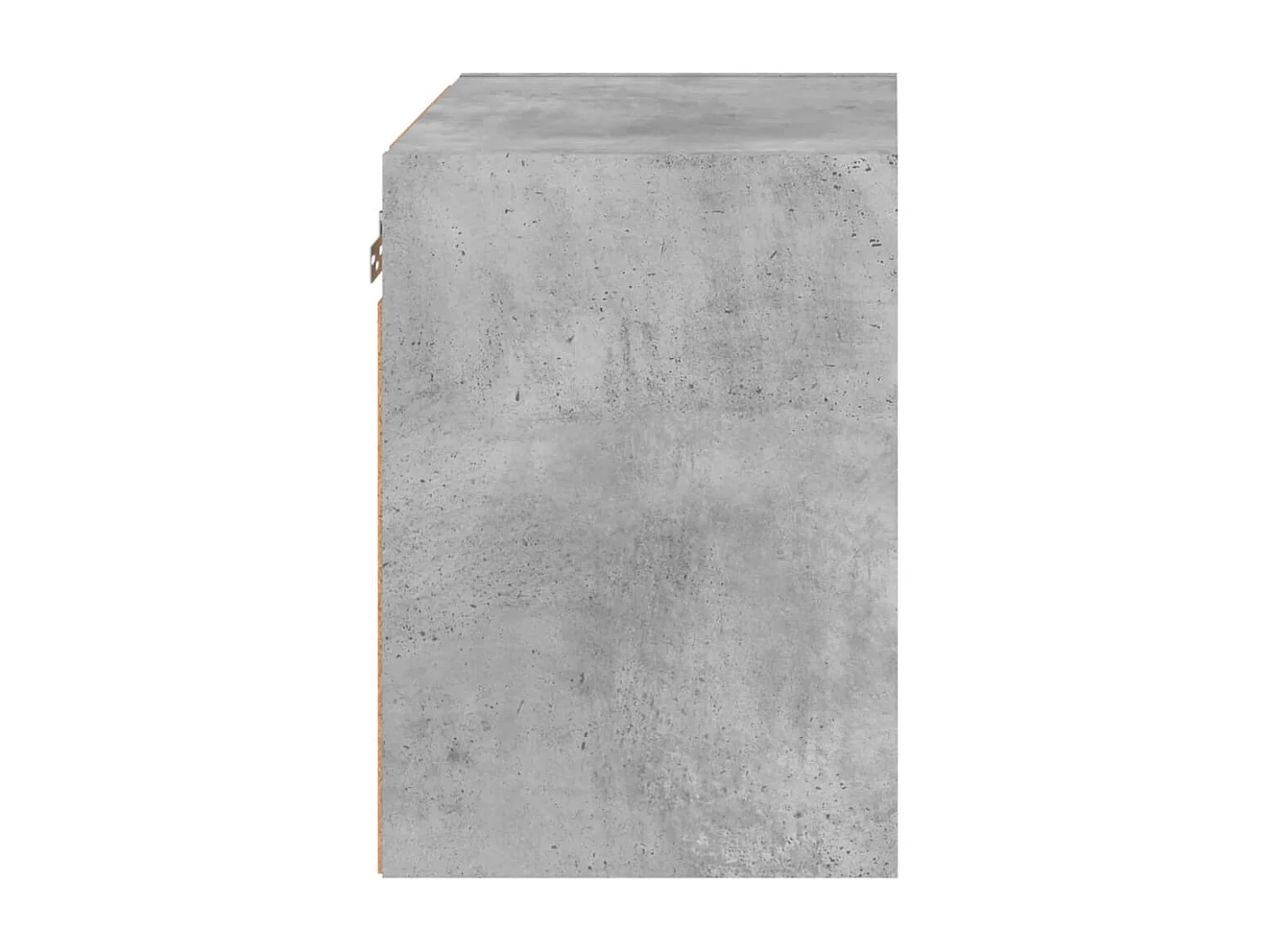 Mesita de noche de pared de hormigón gris con luces LED