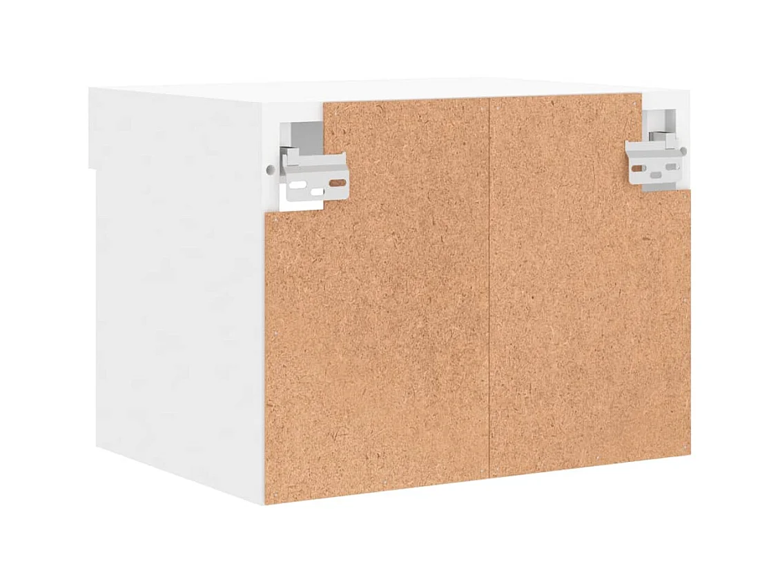 Table de chevet murale avec lumières LED blanc