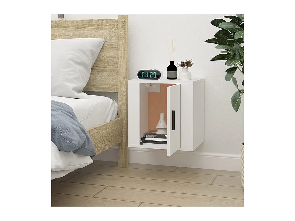 Mobile porta TV bianco da parete 40x34,5x40 cm