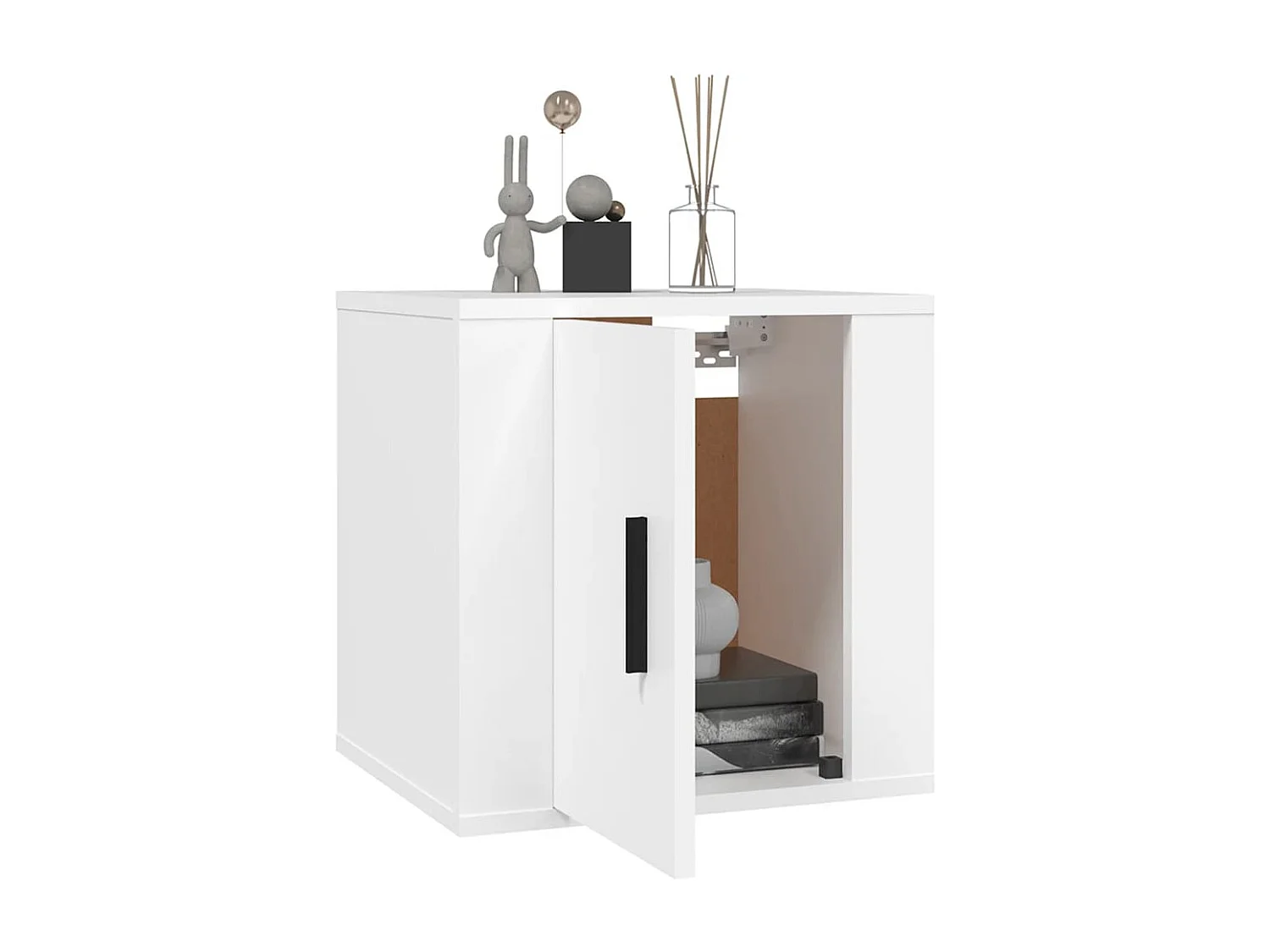 Mobile porta TV bianco da parete 40x34,5x40 cm