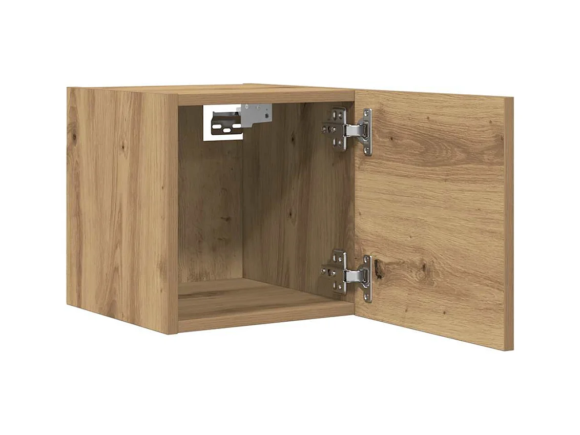 Meuble TV mural chêne artisanal 30,5x30x30 cm