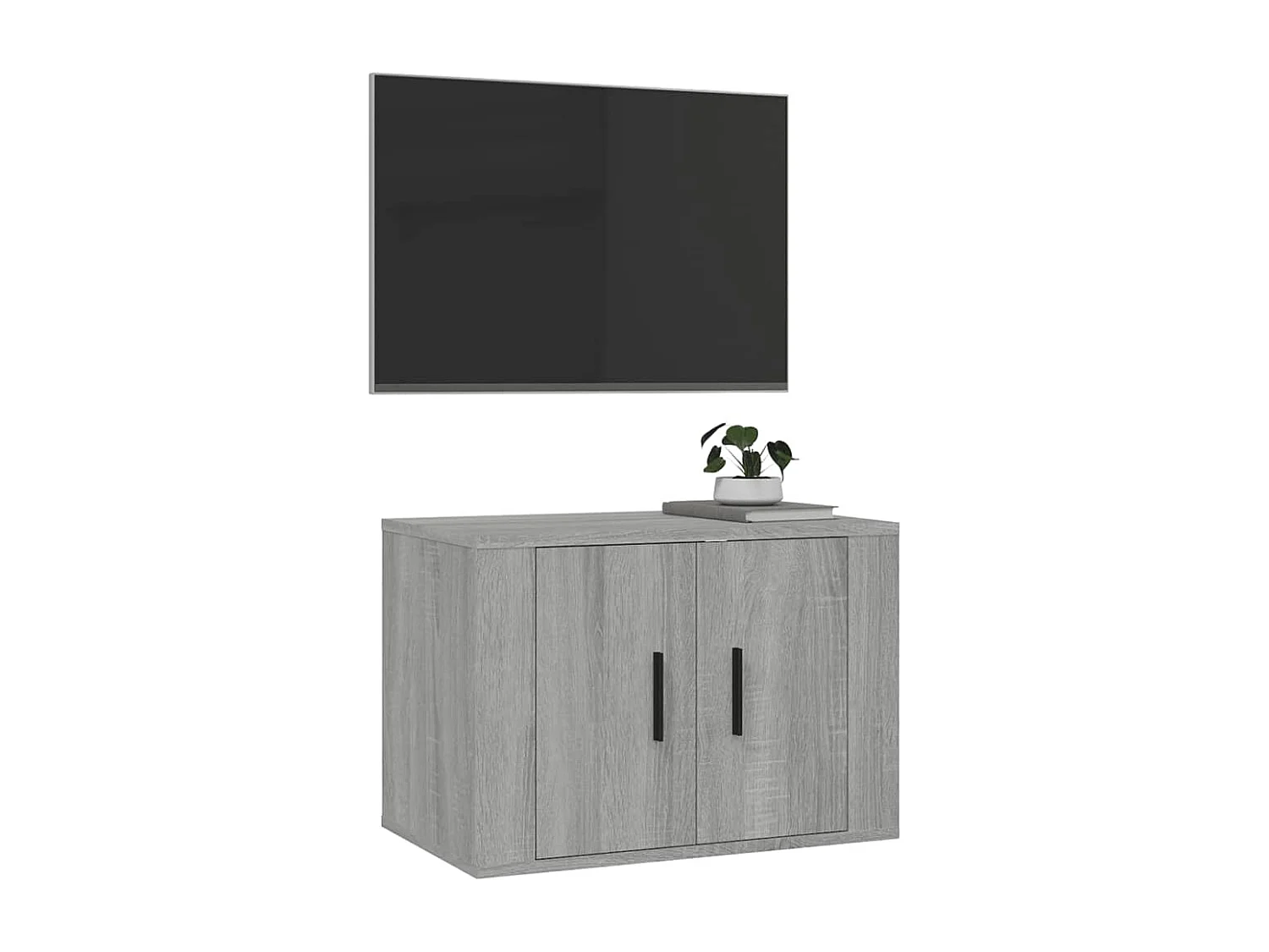 Mueble de TV de pared Sonoma gris 57x34,5x40 cm