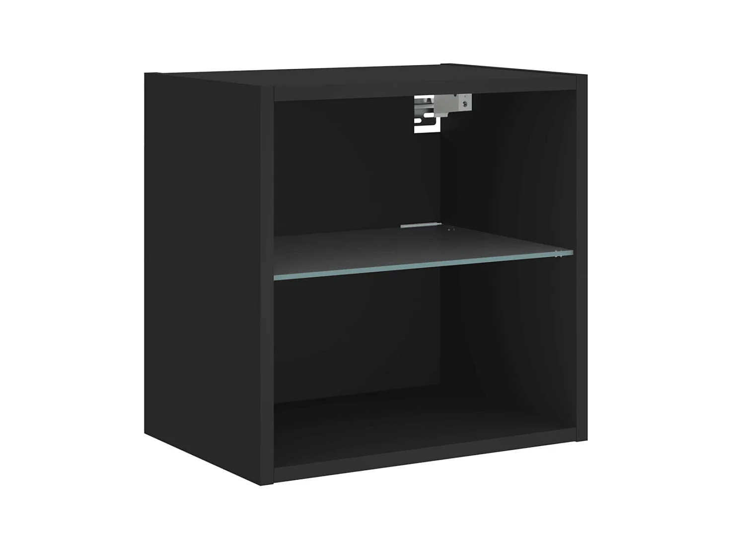 Table de chevet murale avec lumières LED noir