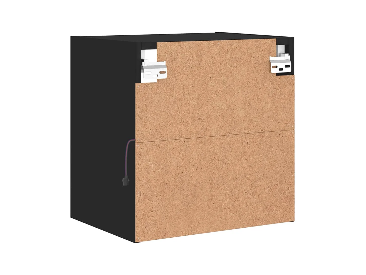 Table de chevet murale avec lumières LED noir