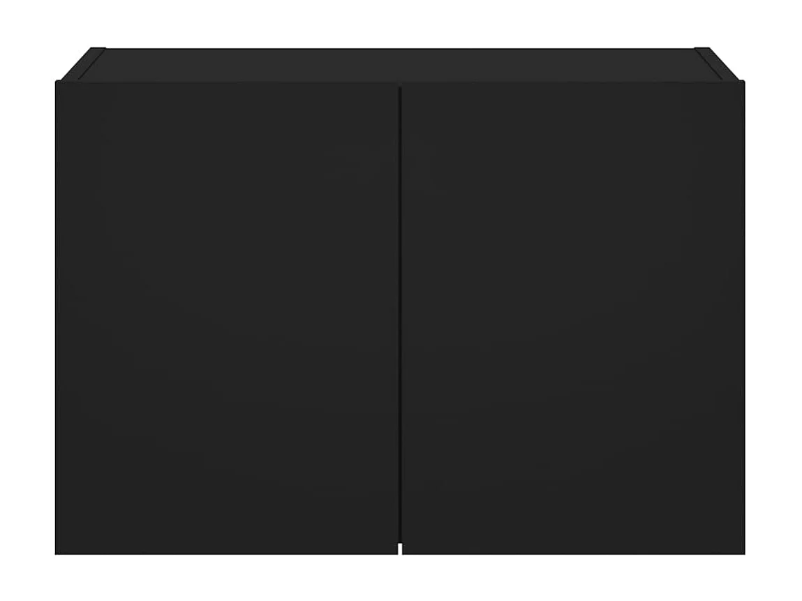 Mobile porta TV a parete con luci LED nero 60x35x41 cm