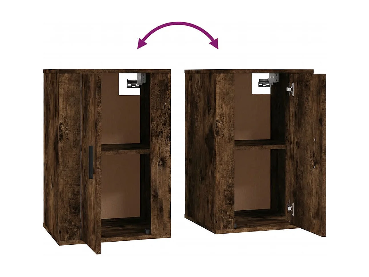 Wandmontierter TV-Schrank Geräucherte Eiche 40x34,5x60 cm