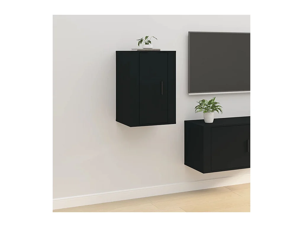 Mobile porta TV da parete nero 40x34,5x60 cm