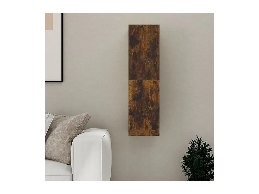 Wandmeubel Gerookt eiken 30,5x30x110 cm