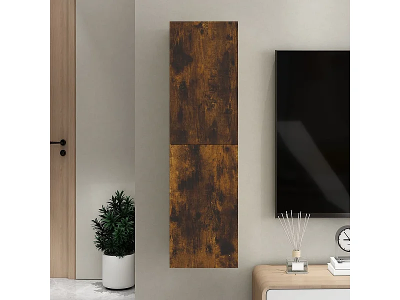 Wandmontierter TV-Schrank Geräucherte Eiche 30,5x30x110 cm