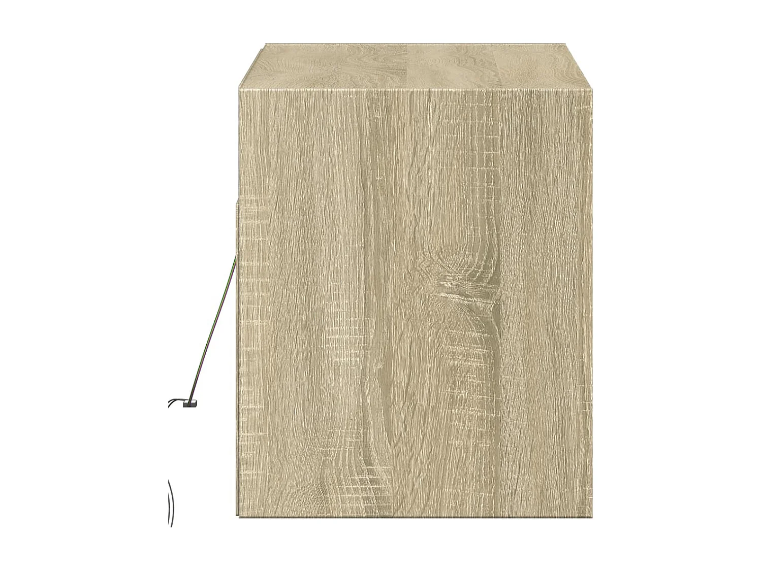 Mobile porta TV a parete con luci LED Rovere Sonoma 100x31x35 cm