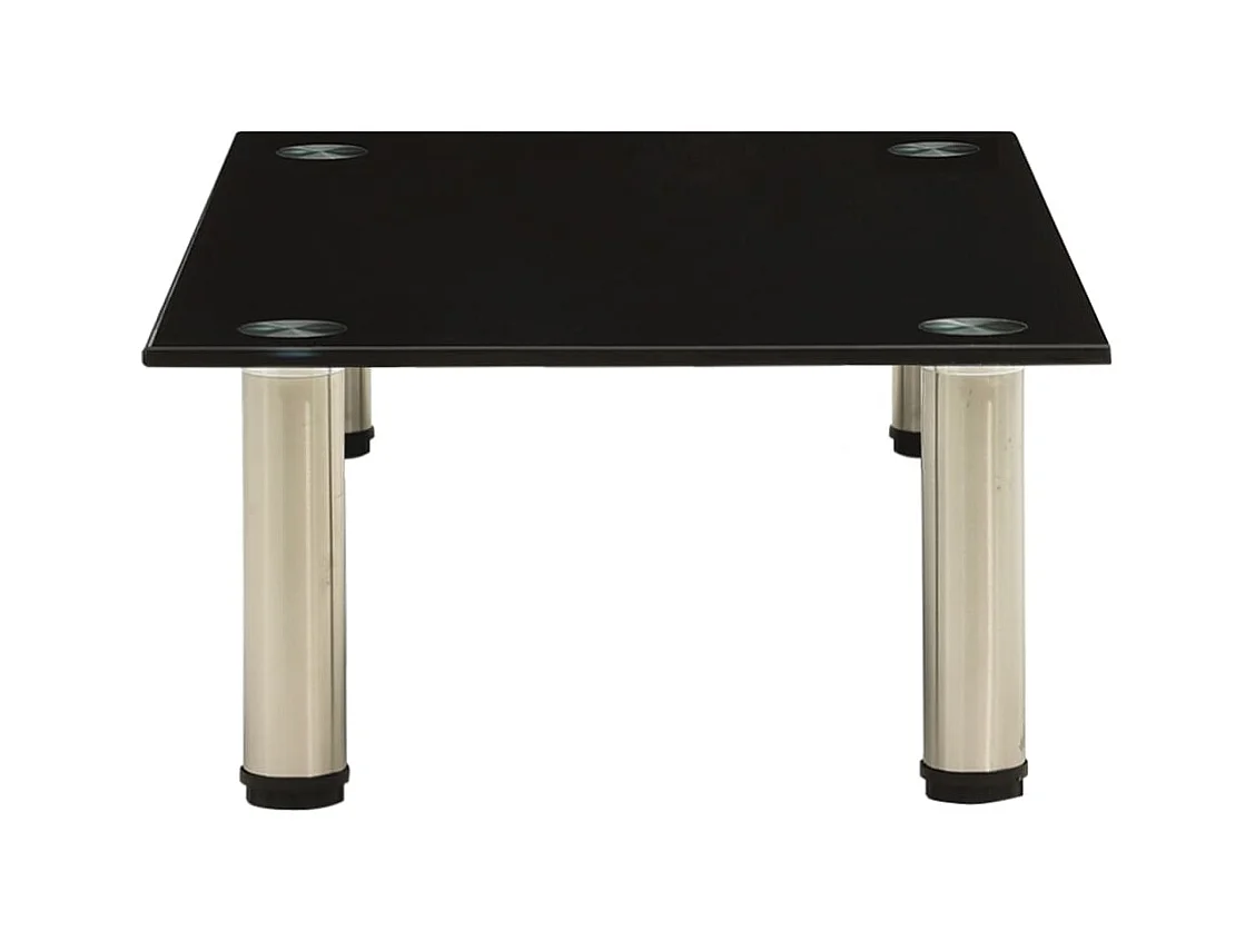 TV Stand Black 60x35x17 cm Tempered Glass