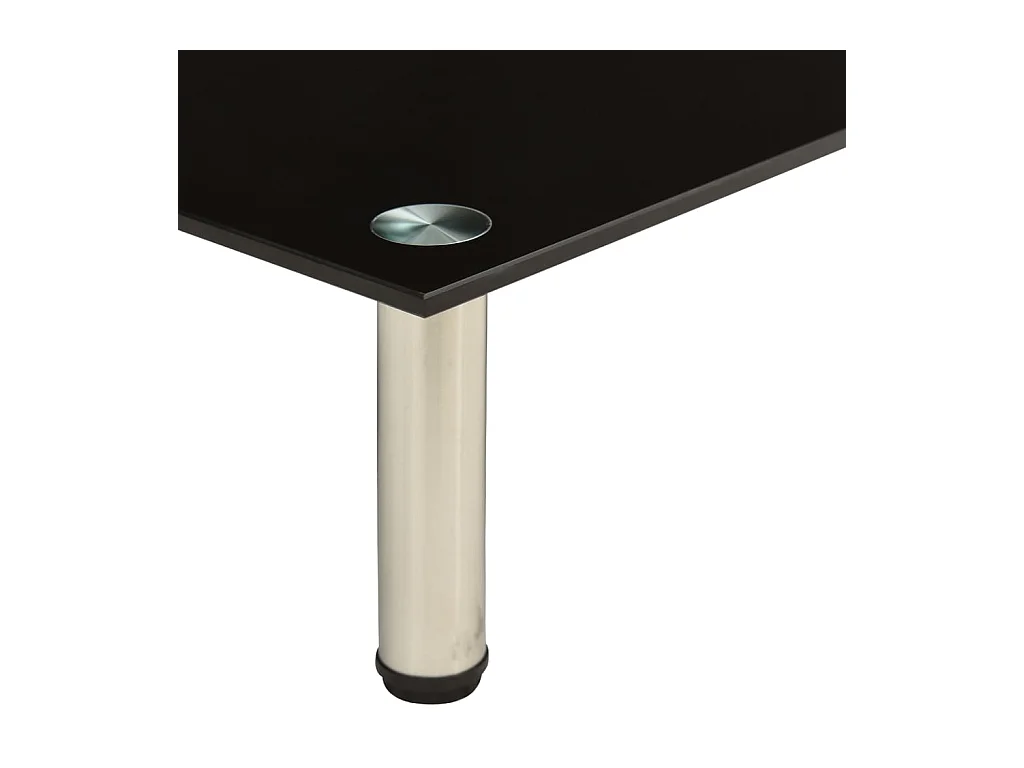 TV Stand Black 60x35x17 cm Tempered Glass