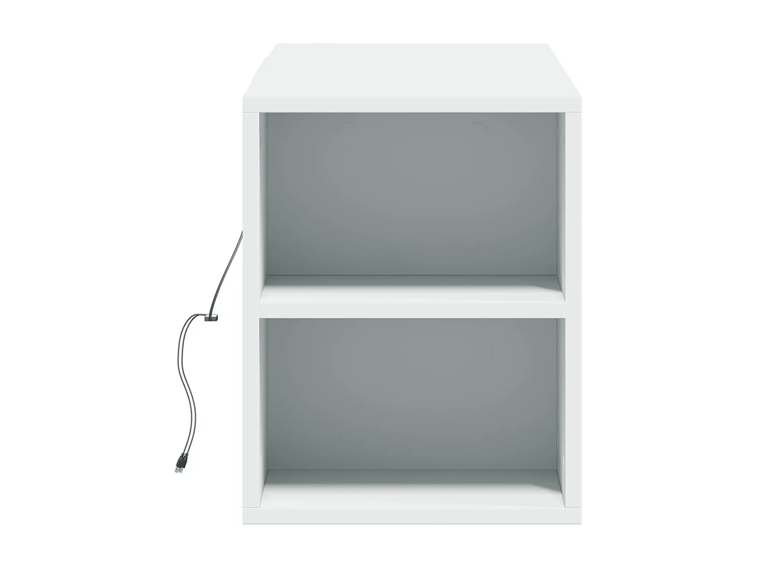 Wandmontierter TV-Schrank mit LED-Beleuchtung, weiß, 135x31x39,5 cm