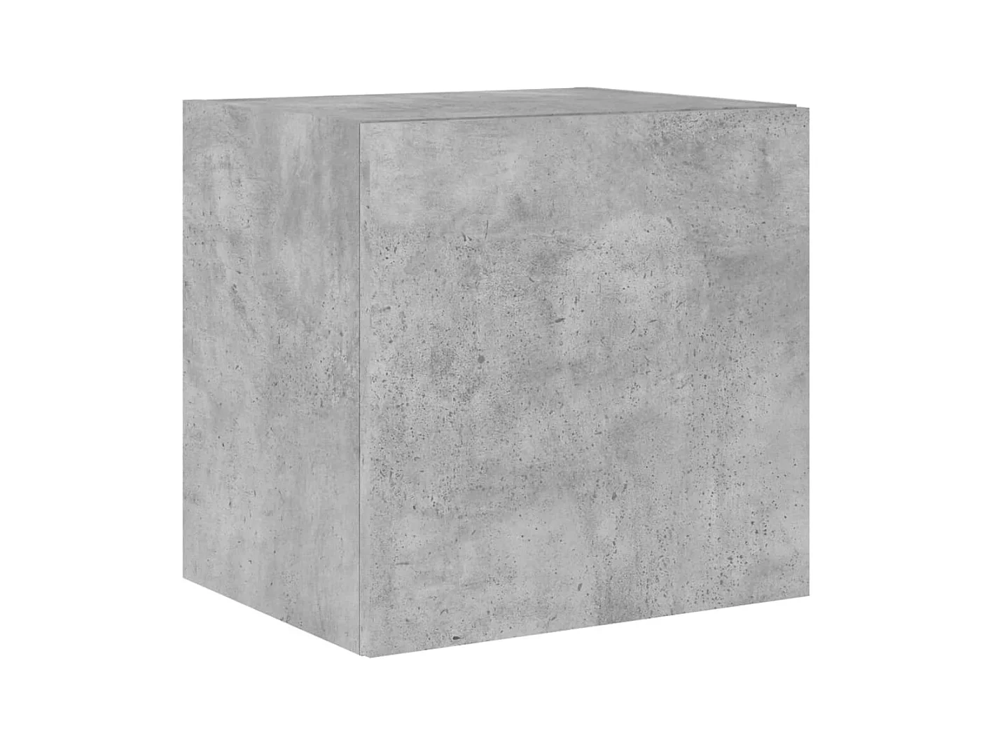 Mobile porta TV a parete con luci LED, grigio cemento, 40,5x35x40 cm