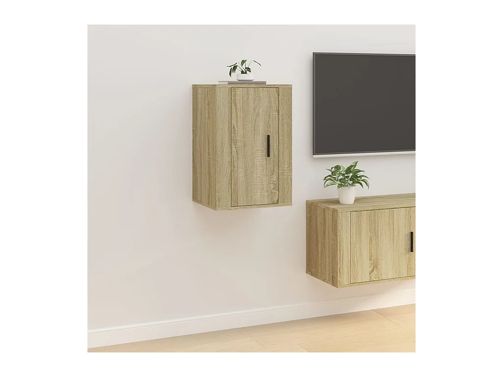 Wandmontierter TV-Schrank Sonoma-Eiche 40x34,5x60 cm