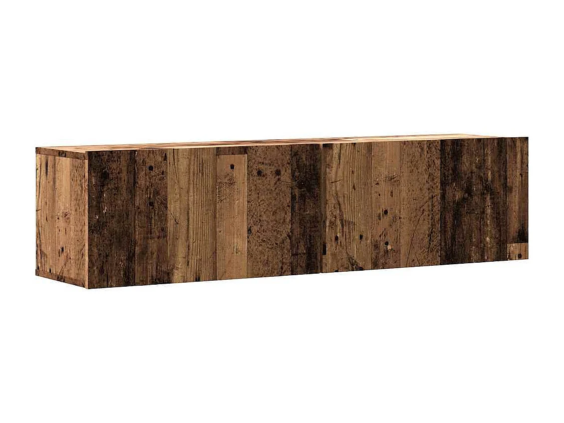 Meuble TV mural vieux bois 120x30x30 cm bois d'ingénierie