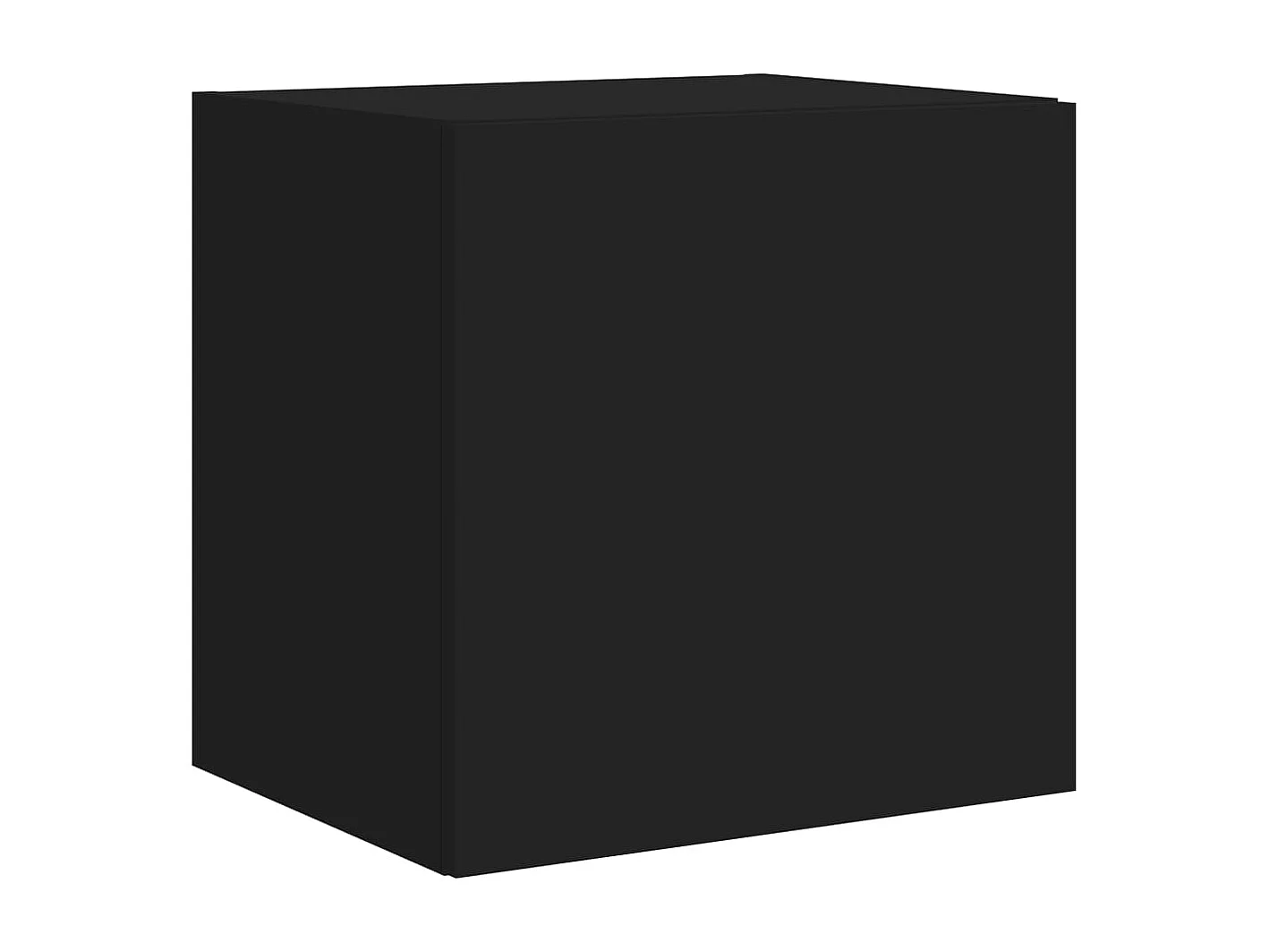 Mobile porta TV a parete con luci LED nero 40,5x35x40 cm