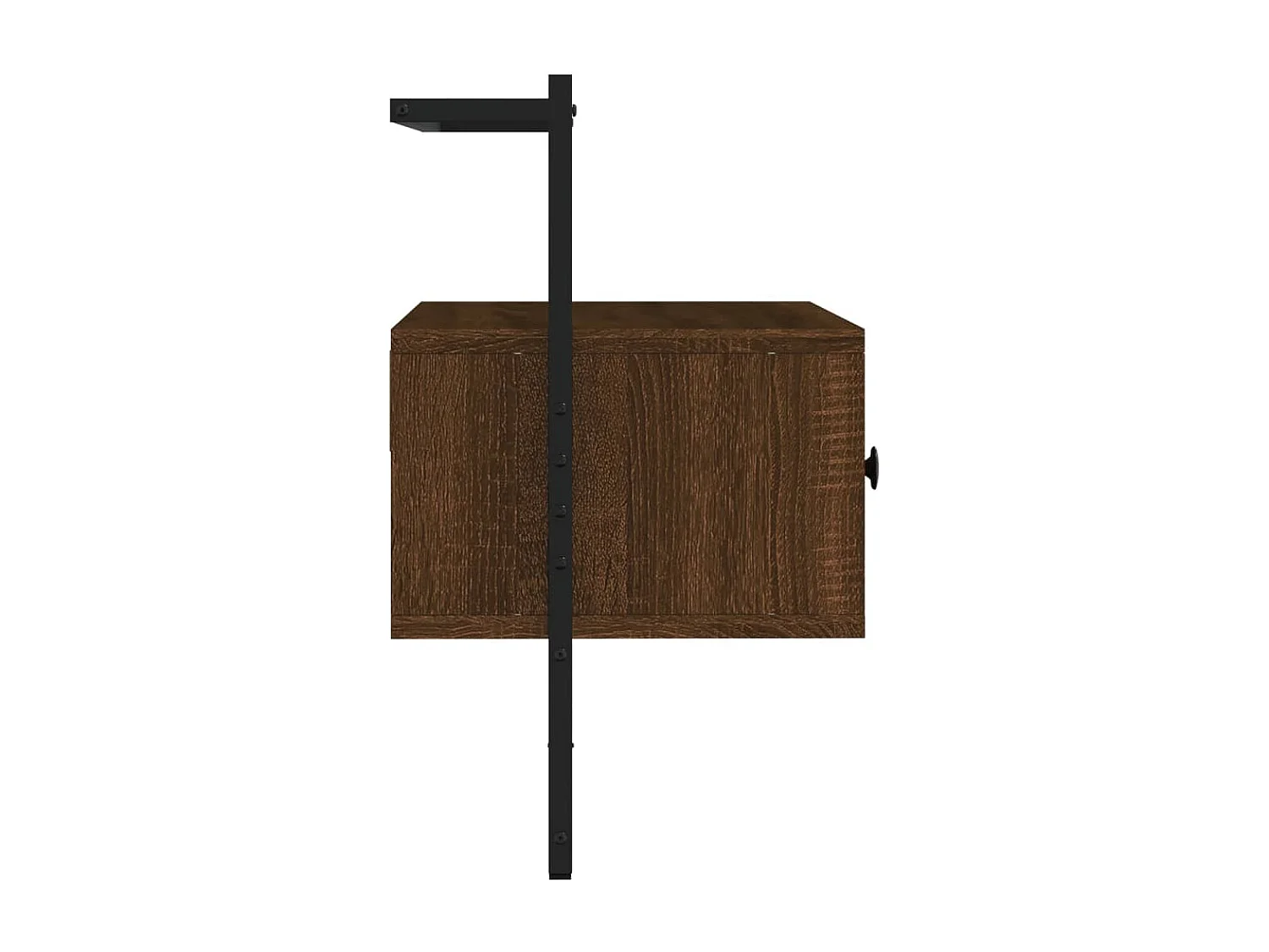 Wandmontierter TV-Schrank aus brauner Eiche 60,5 x 30 x 51 cm, Holzwerkstoff