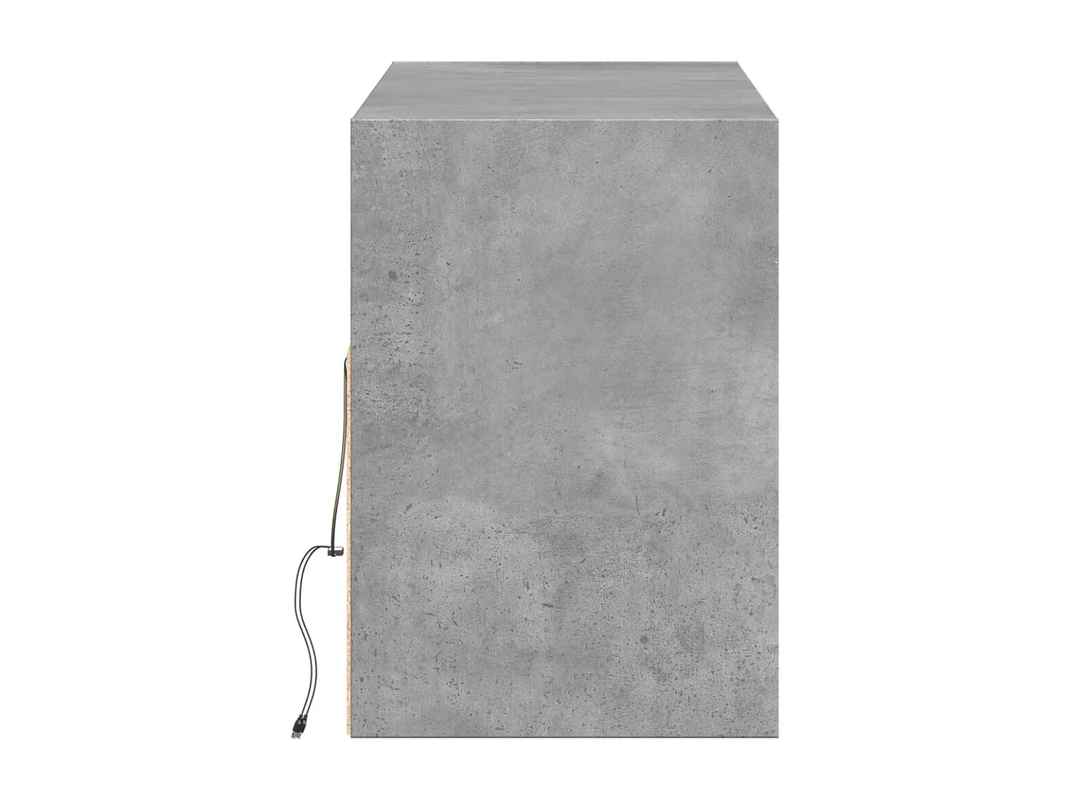 Mueble de TV de pared con luces LED, gris hormigón, 130x31x45 cm