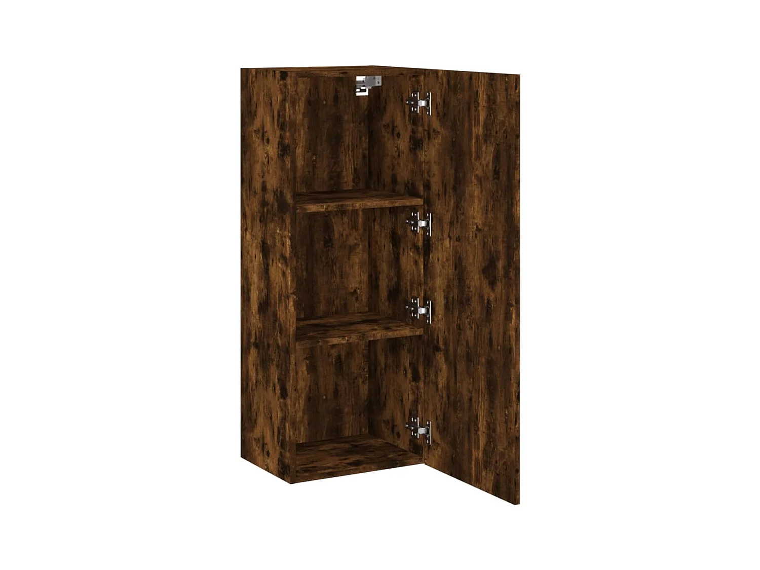 Meuble TV mural chêne fumé 40,5x30x102 cm bois d'ingénierie