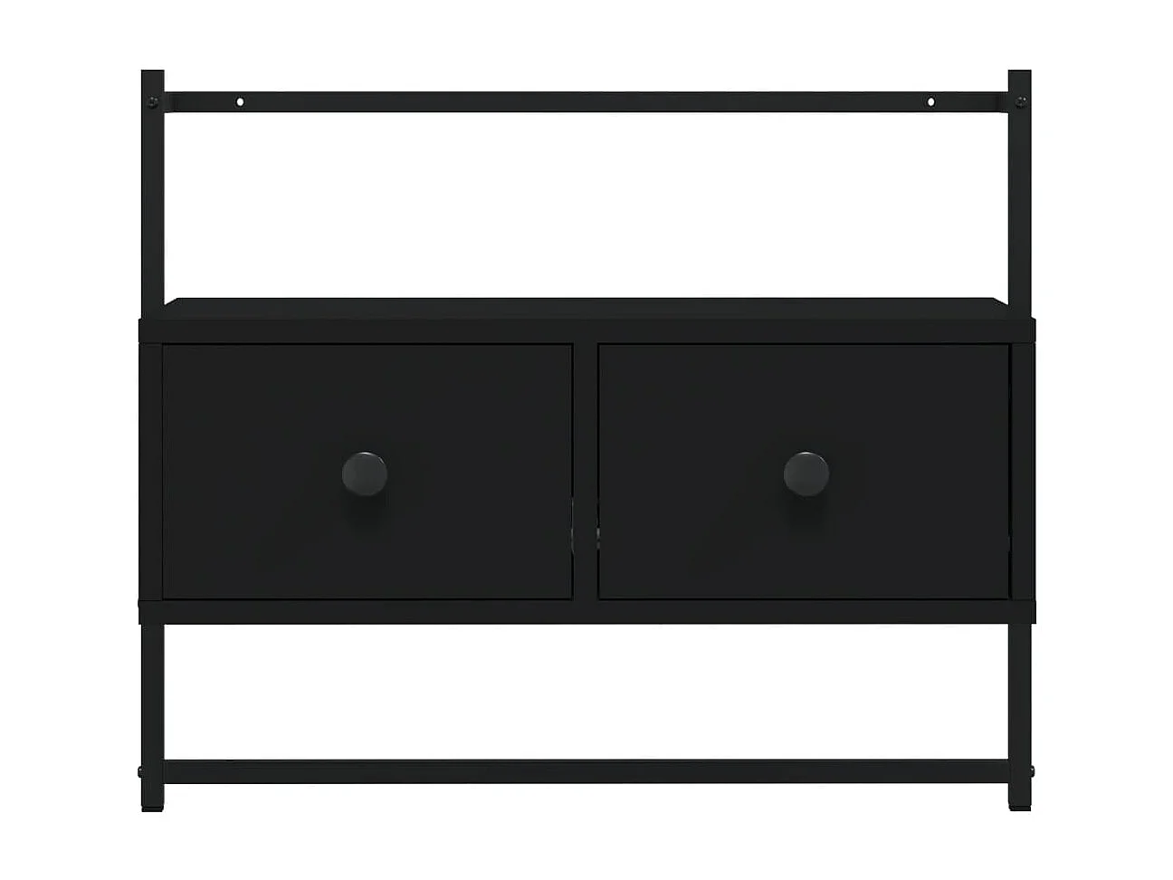 Mobile porta TV da parete nero 60,5x30x51 cm in legno ingegnerizzato