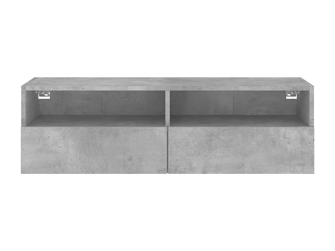 Mobile TV da parete grigio cemento 100x30x30 cm in legno ingegnerizzato