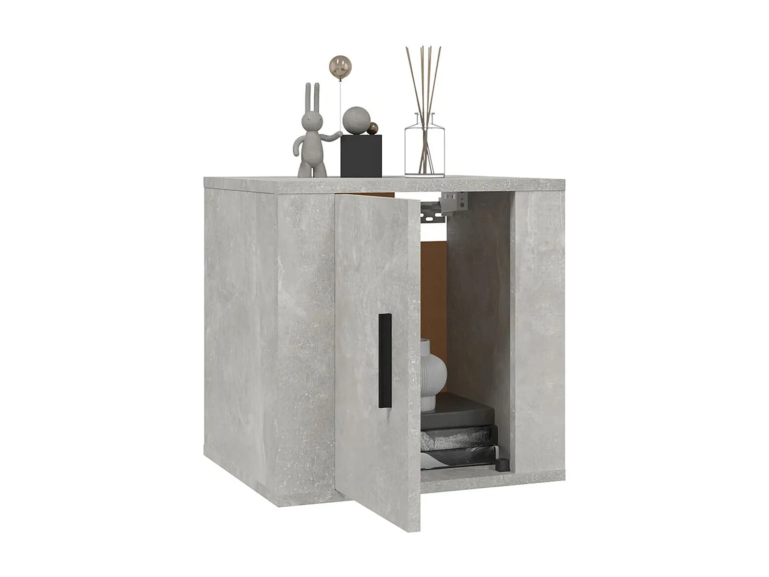 Mobile TV da parete grigio cemento 40x34,5x40 cm