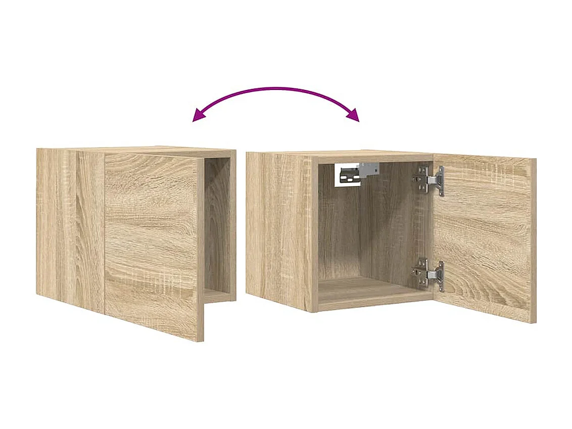 Mobile TV da parete in rovere Sonoma 30,5x30x30 cm
