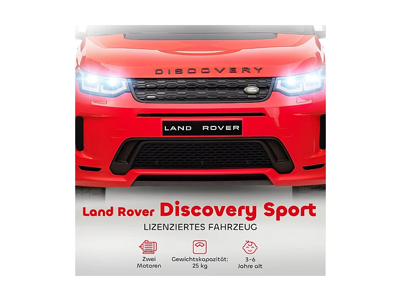 Voiture électrique pour enfants, 12V avec télécommande, LED, musique et klaxon, plastique, rouge (106x65.5x51cm)