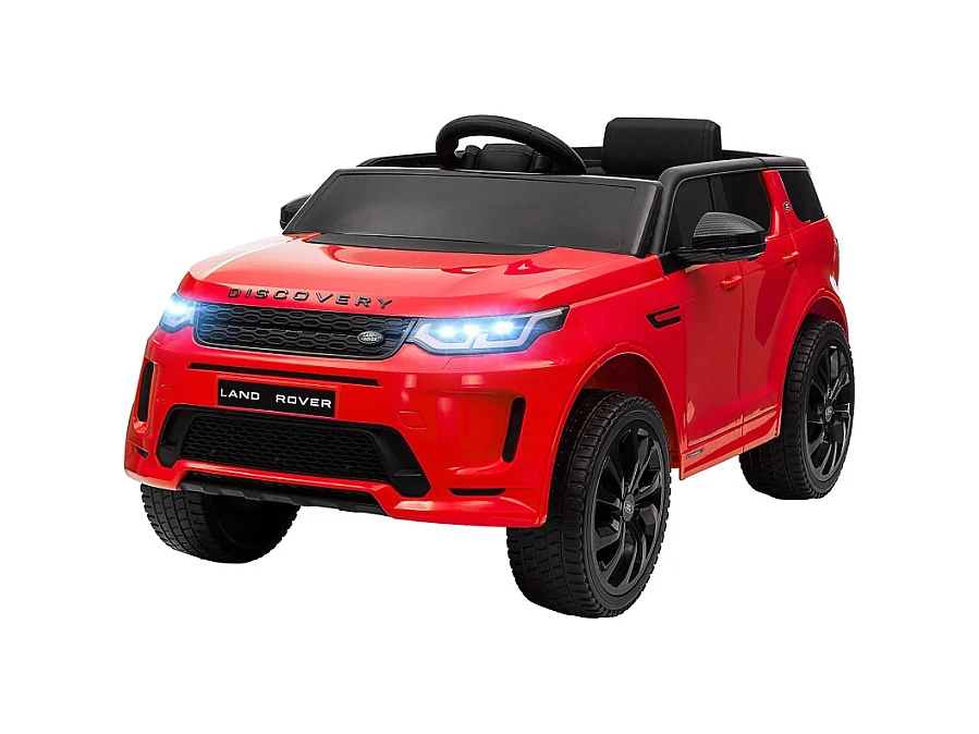 Elektrische kinderauto, 12V met afstandsbediening, LED, muziek en claxon, kunststof, rood (106x65,5x51cm)