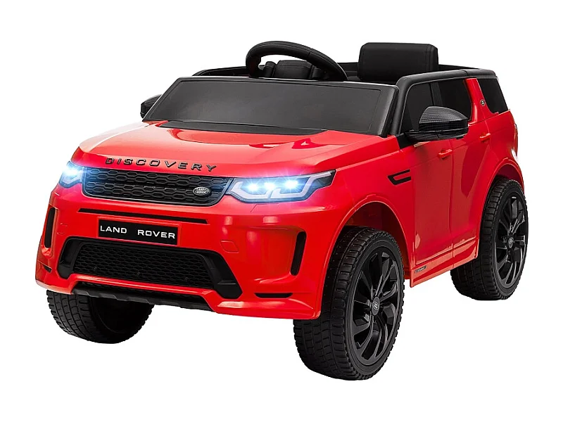 Voiture électrique pour enfants, 12V avec télécommande, LED, musique et klaxon, plastique, rouge (106x65.5x51cm)