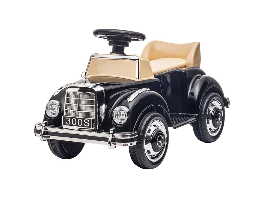Voiture à pédales pour enfants, design luxe, métal, noir (77.5x41.5x45cm)