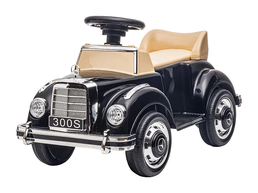 Voiture à pédales pour enfants, design luxe, métal, noir (77.5x41.5x45cm)