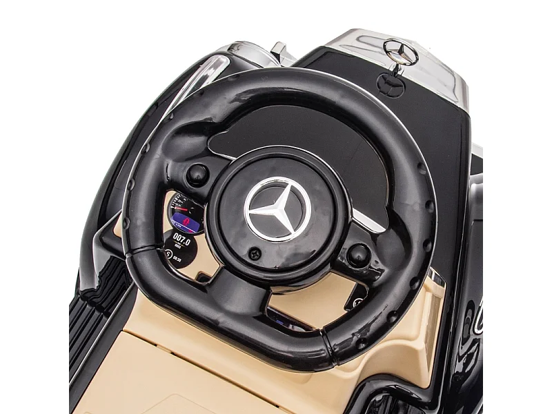 Voiture à pédales pour enfants, design luxe, métal, noir (77.5x41.5x45cm)