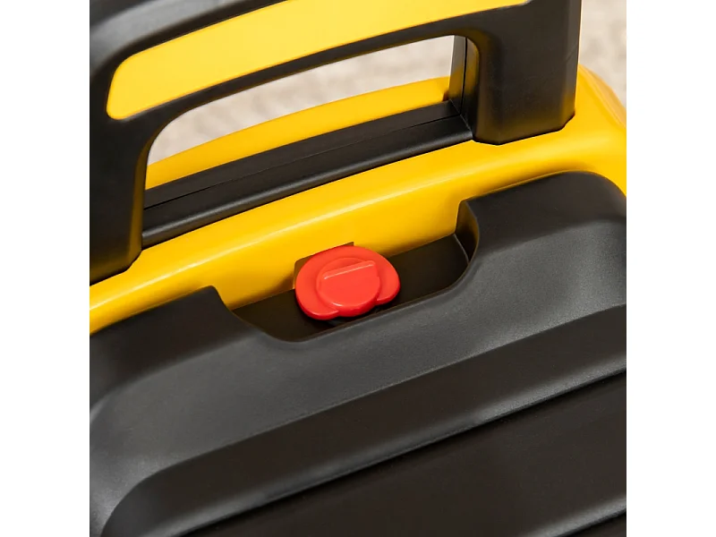 Pelle mécanique pour enfant, tracteur à pédales avec pelle maniable, protection anti-bascule, roues antidérapantes, jaune+noir (78x29.5x54 cm)