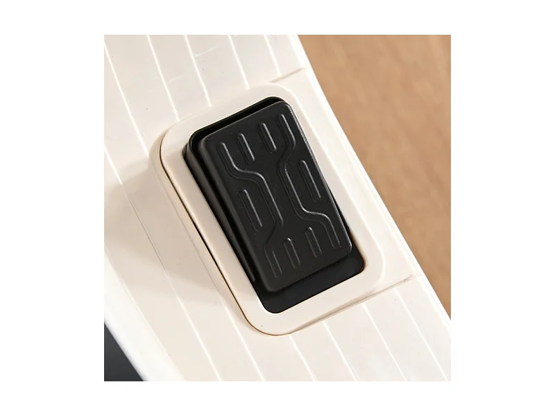 Moto électrique pour enfant, design authentique, plastique et métal, blanc, avec LED et son (66.5x38x52cm)