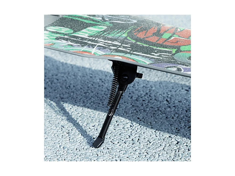 Trottinette pliable pour enfants avec guidon réglable, 2 grandes roues, frein arrière, plastique, vert (94x38x103 cm)