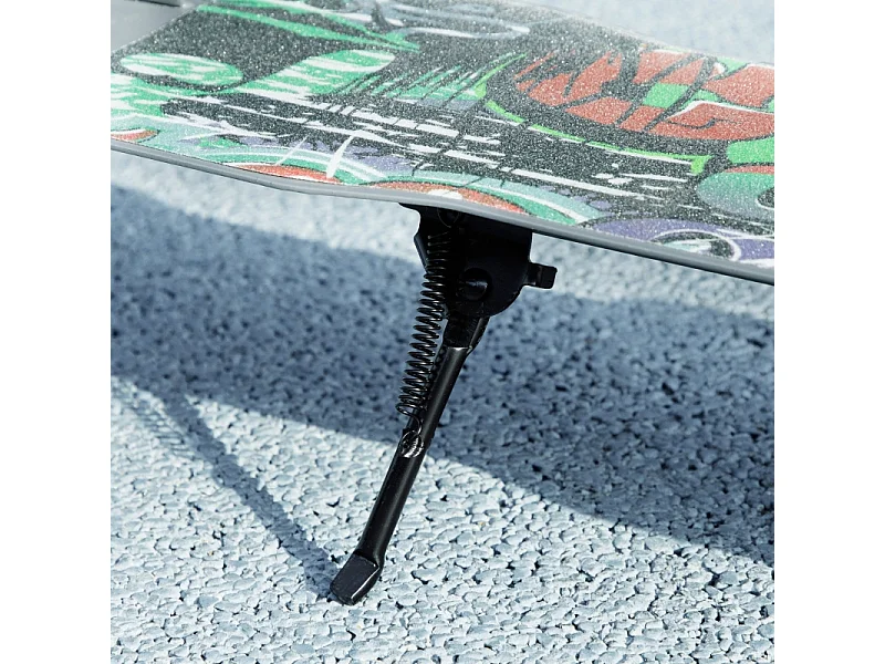 Trottinette pliable pour enfants avec guidon réglable, 2 grandes roues, frein arrière, plastique, vert (94x38x103 cm)