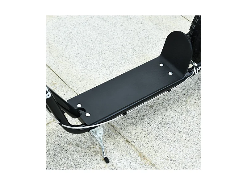 Trottinette pour enfants à partir de 5 ans, réglable, avec pneus gonflables et freins, acier, noir (139x58x96 cm)