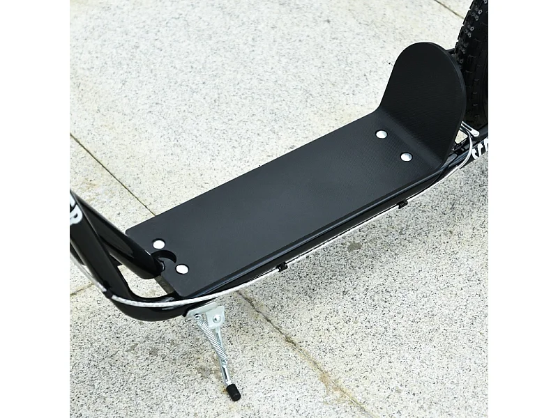 Trottinette pour enfants à partir de 5 ans, réglable, avec pneus gonflables et freins, acier, noir (139x58x96 cm)