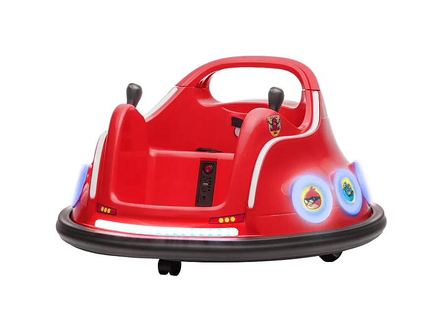 Botsauto voor kinderen met 360° rotatie, afstandsbediening, muziek en led-verlichting, kunststof, rood (73x73x44 cm)