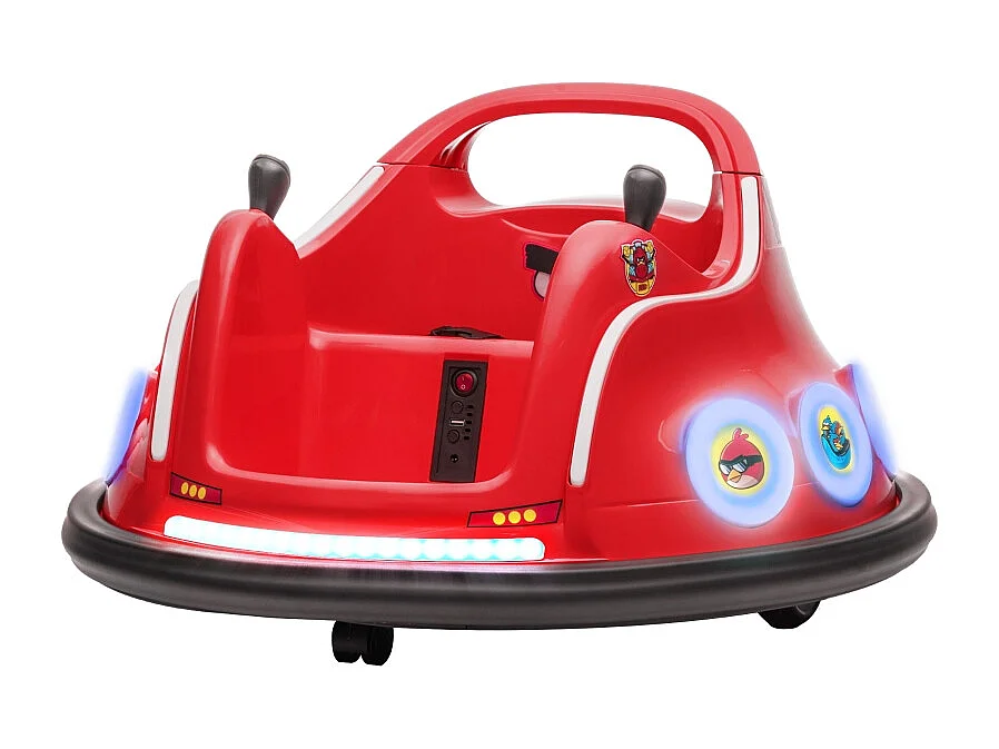 Botsauto voor kinderen met 360° rotatie, afstandsbediening, muziek en led-verlichting, kunststof, rood (73x73x44 cm)