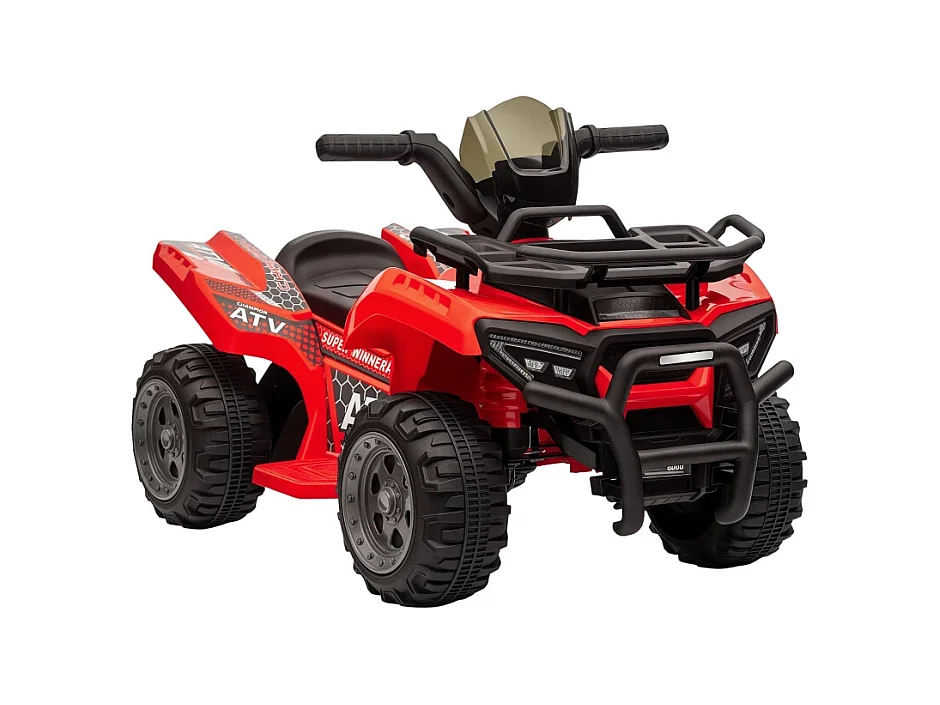 Quad électrique pour enfants 6V avec fonction avant, musique, métal et plastique, rouge (70x42x45 cm)