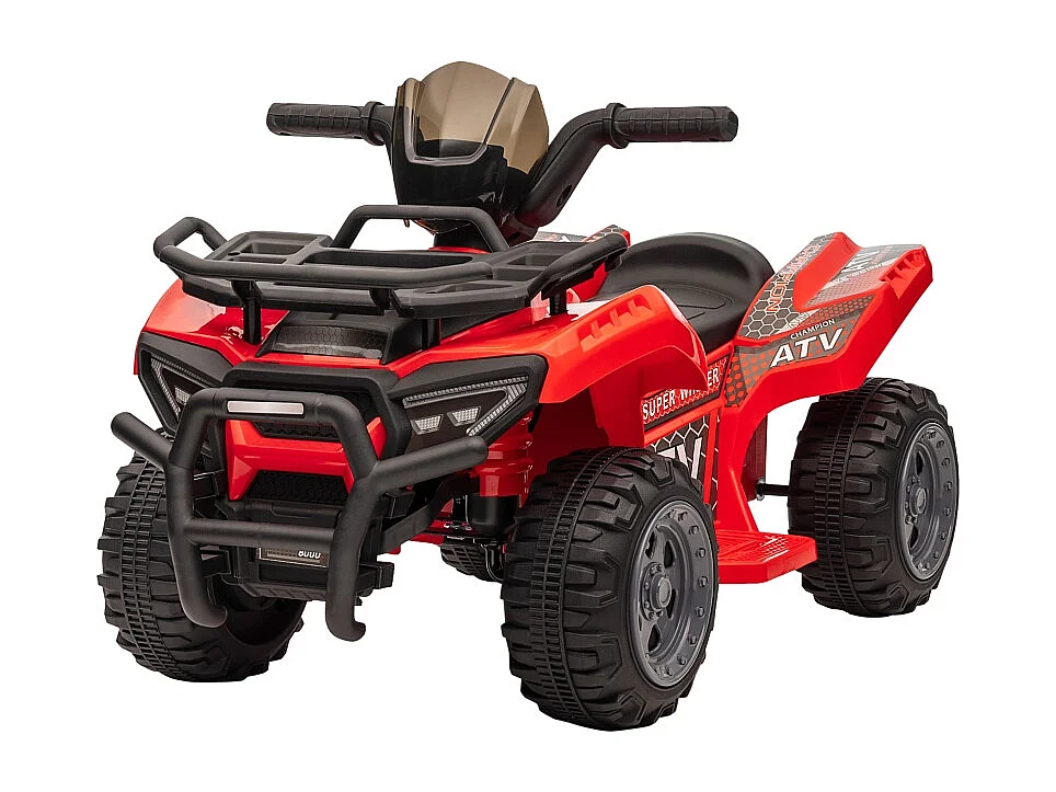 Quad électrique pour enfants 6V avec fonction avant, musique, métal et plastique, rouge (70x42x45 cm)