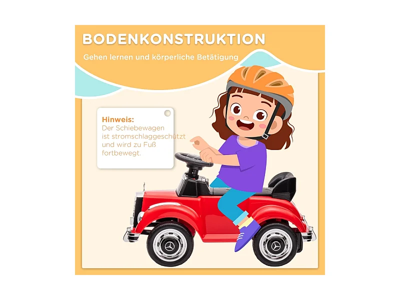 Voiture à pédales pour enfants, design classique, métal, rouge (77.5x41.5x45cm)